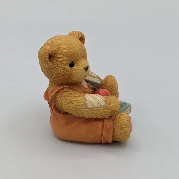 Cherished Teddies 1993 Seth School Days September Bear Figurine (914835) - Picture 3 of 11